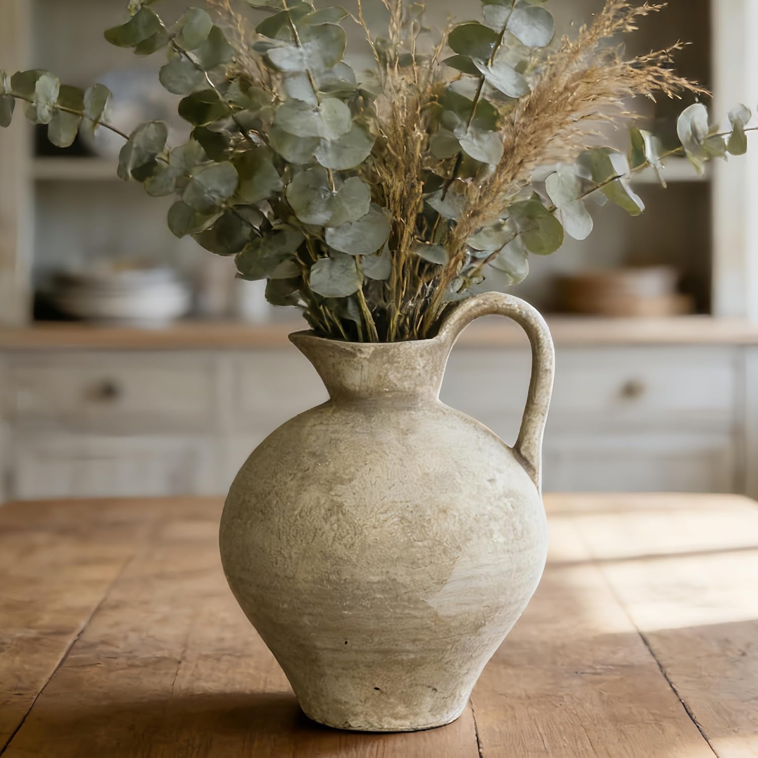 Ceramic Rustic Vase / Beige / Shape 1