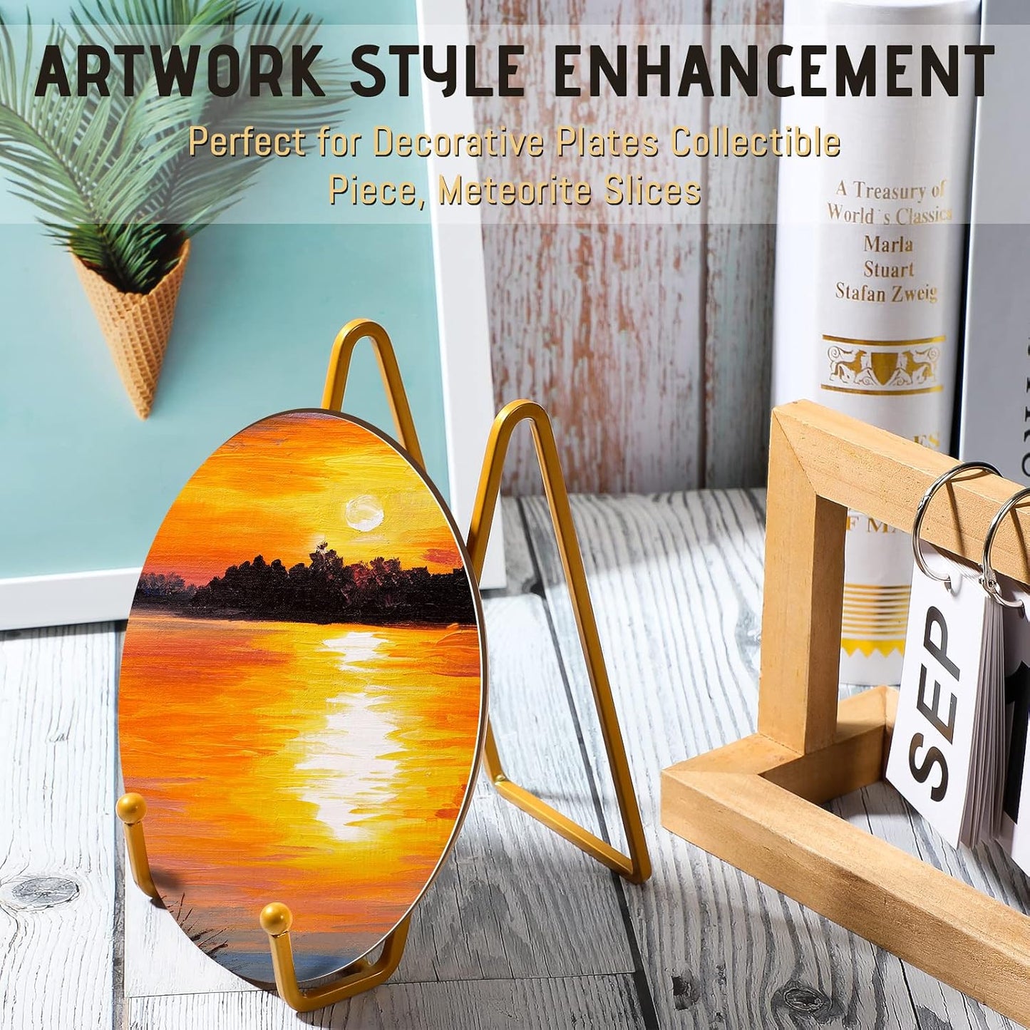 Plate Stands for Display Plate Holder Display Stands Picture Frame Stand Holder / 6 Inch / Set of 18