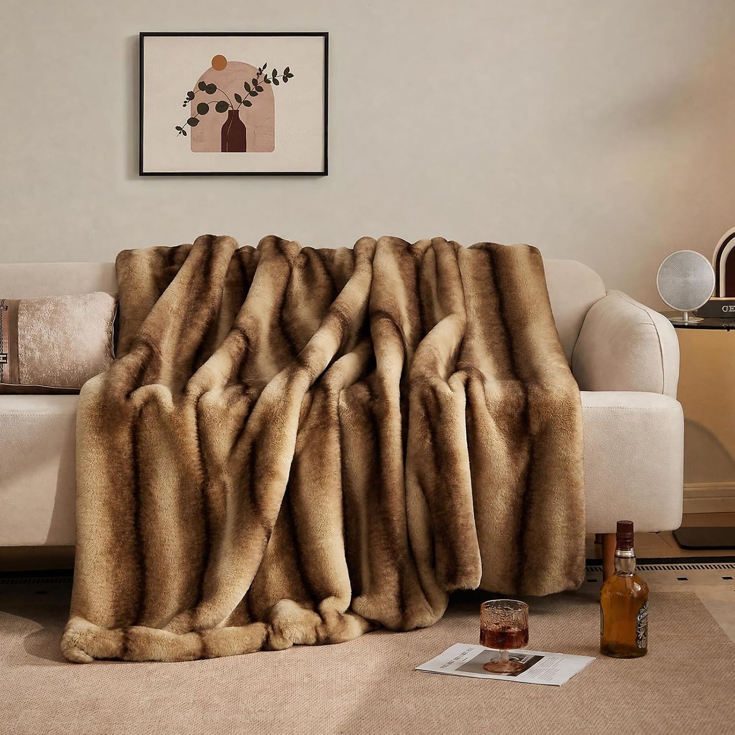 Bedsure Soft Throw Blanket for Couch Decor Gifts Chocolate Brown 50"x70"
