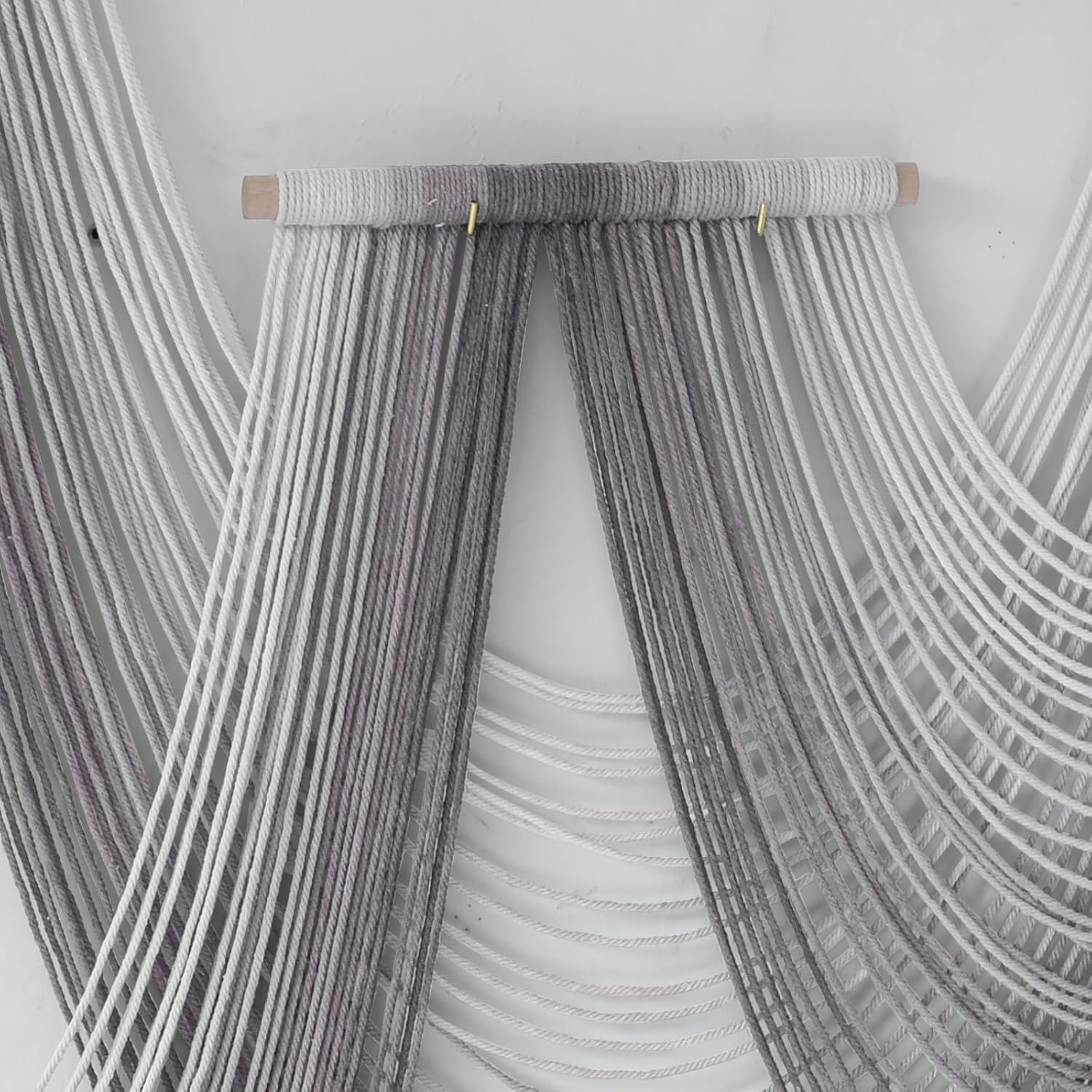 Large Macrame Wall Hanging Boho Wall Art Handmade Home Decor Dip-Dyed Macrame Wall / Grey Purple