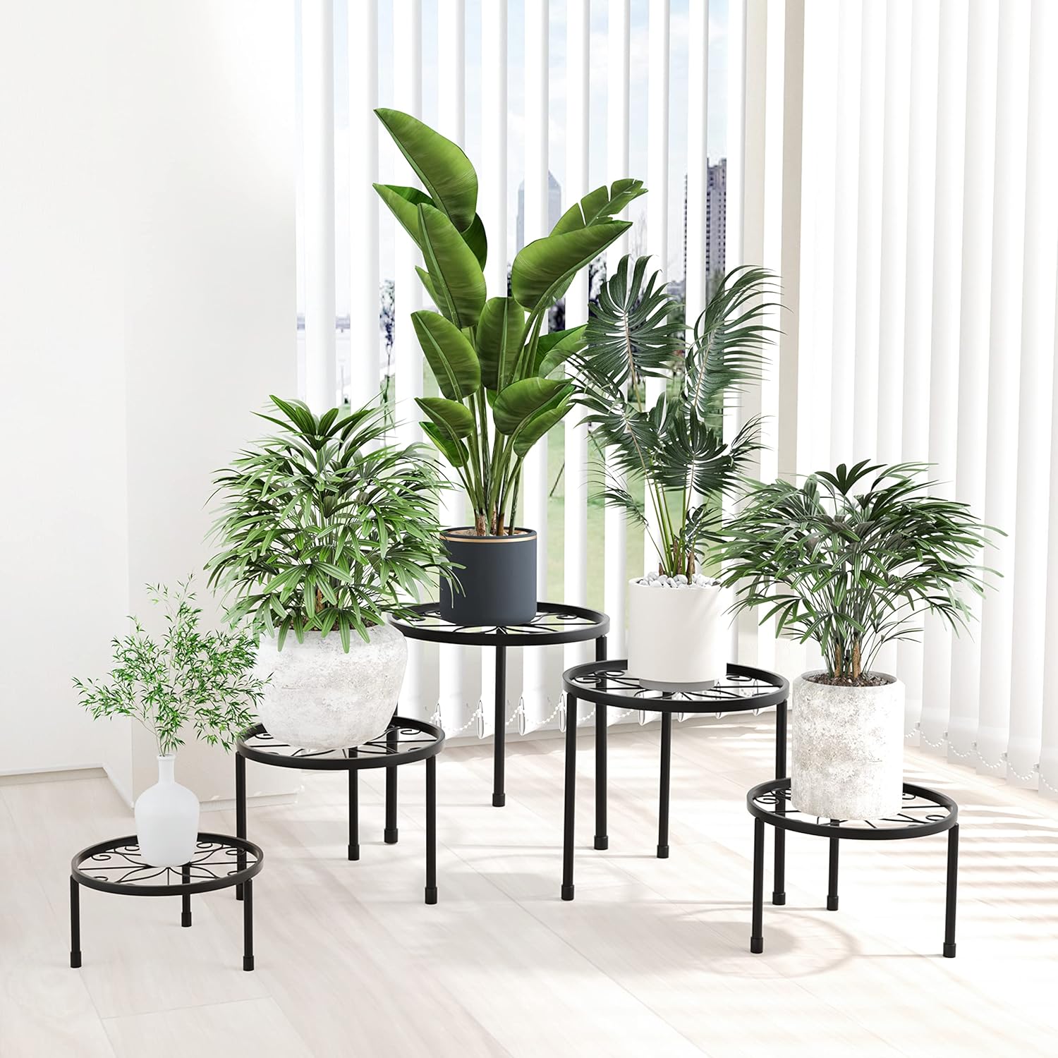 Decent Metal Plant Stands / Set of 5