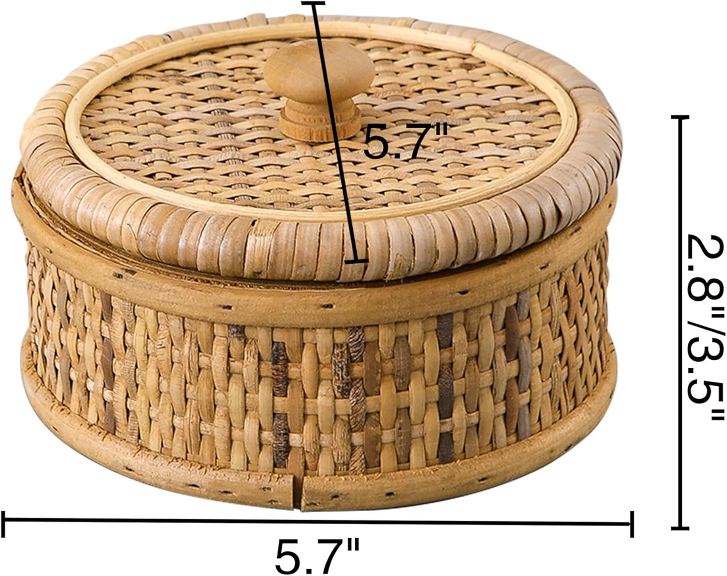 Rattan Storage Basket for Jewelry / Brown