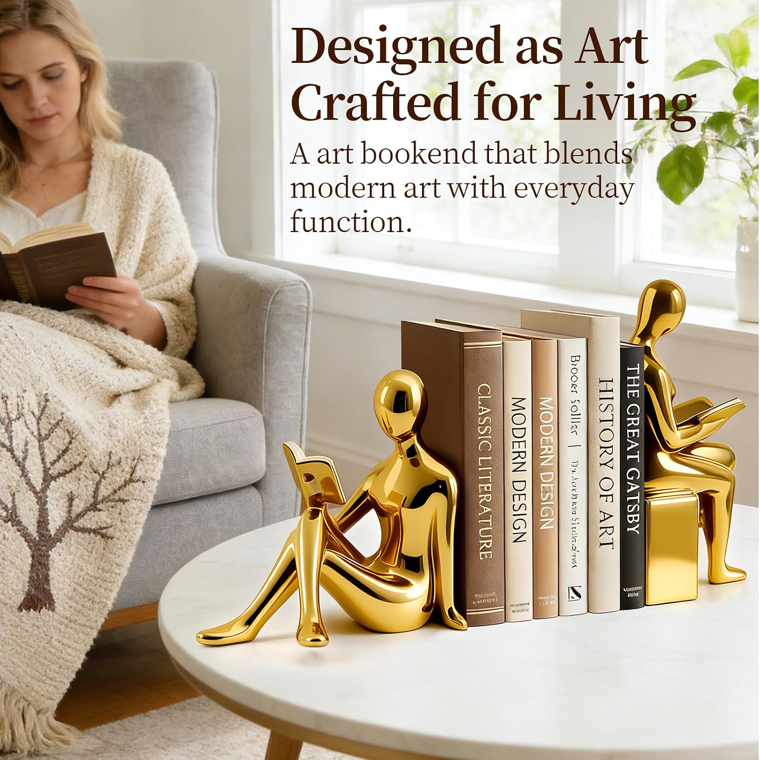 Ceramic Book Ends / Decorative Bookends Set
