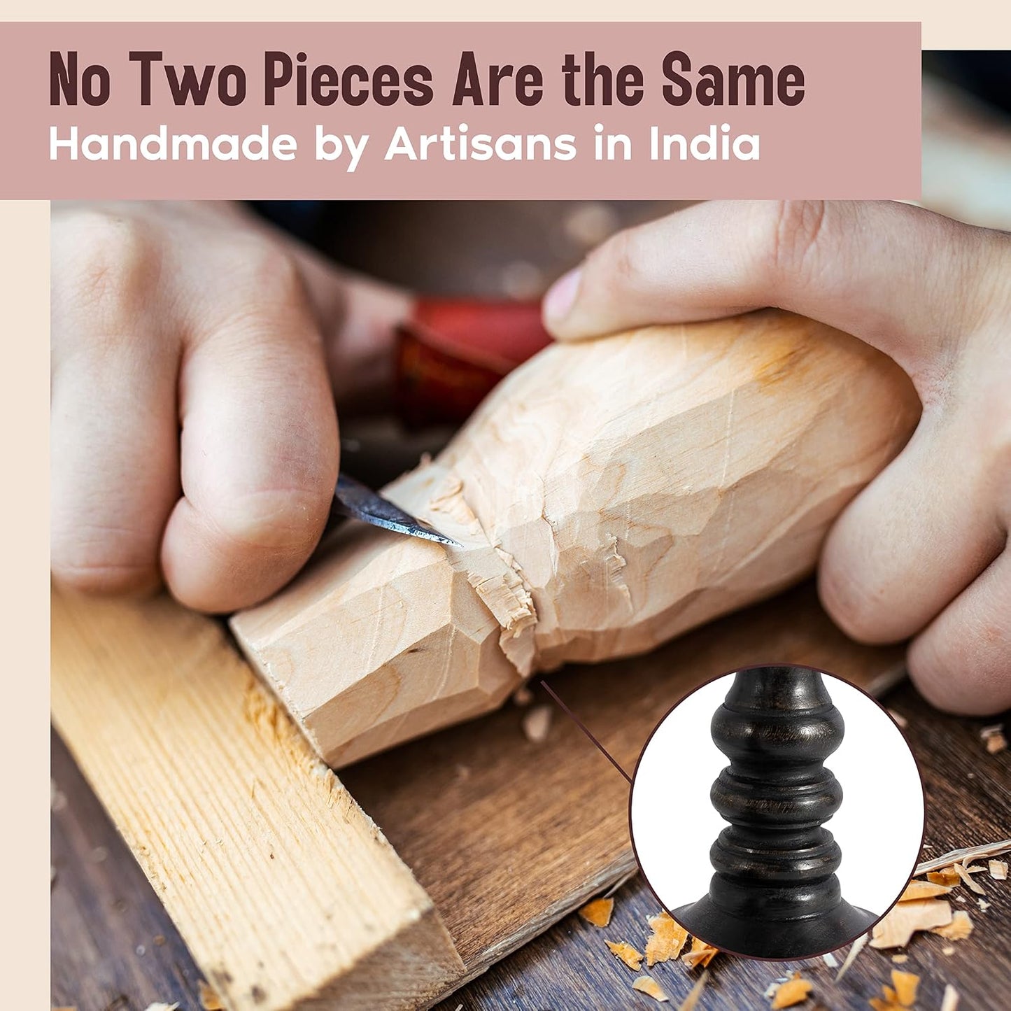 Large Candle Holders for Pillar Candles - Decorative Rustic Centerpiece Pillars Compatible with Battery-Operated