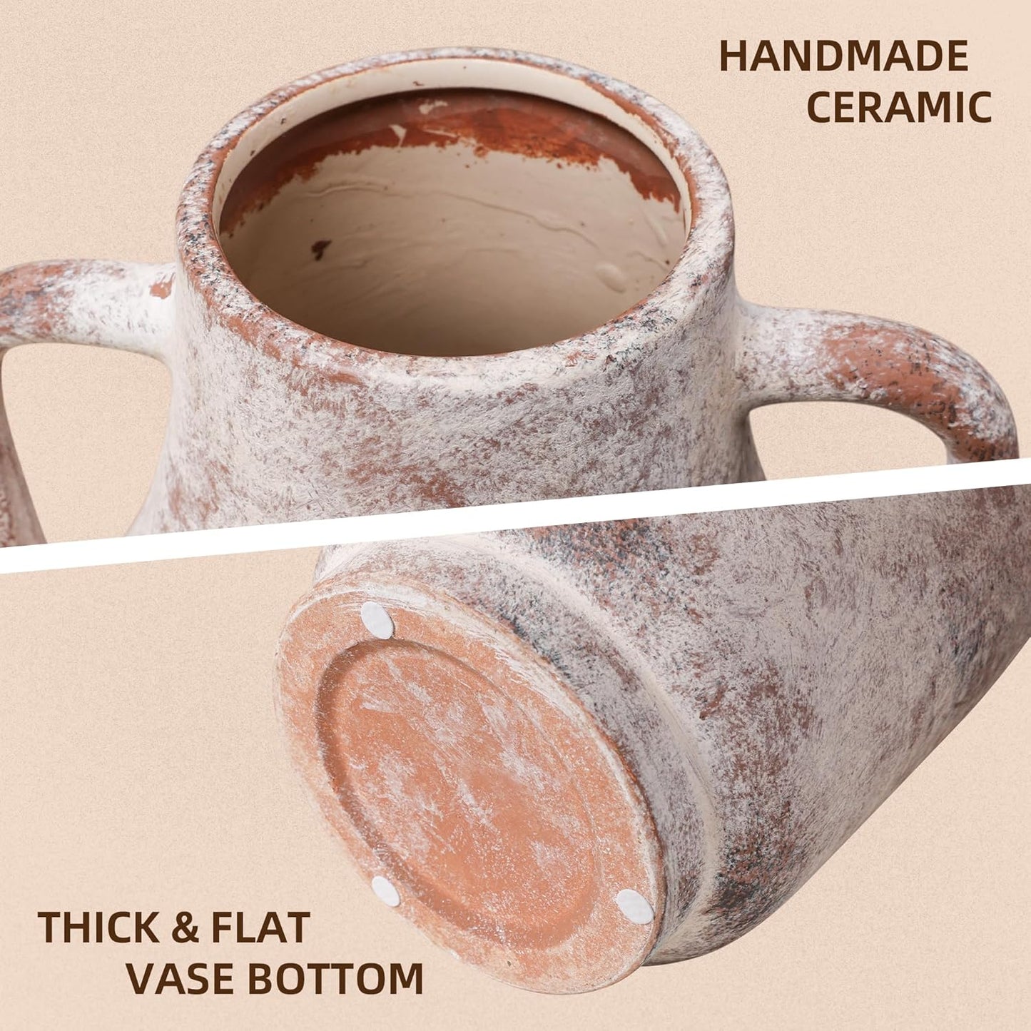 Ceramic Flower Vase / 11inch Terracotta / 11 Inch