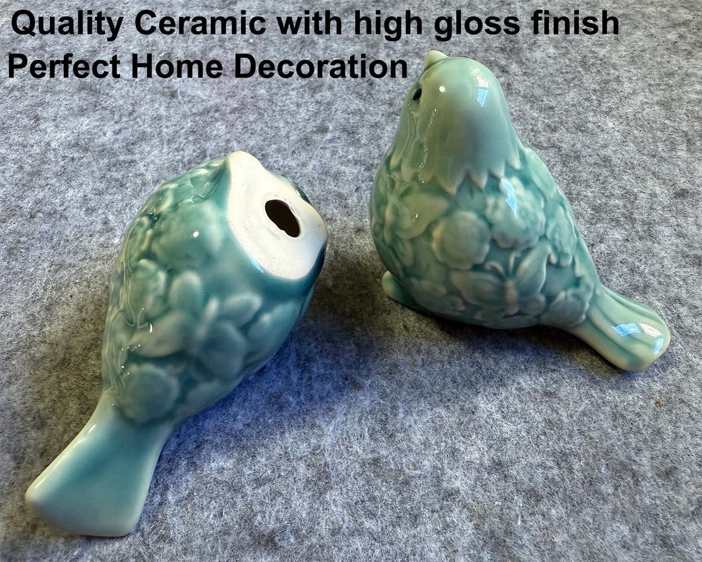 Ceramic Bird Figurines / Set of 2