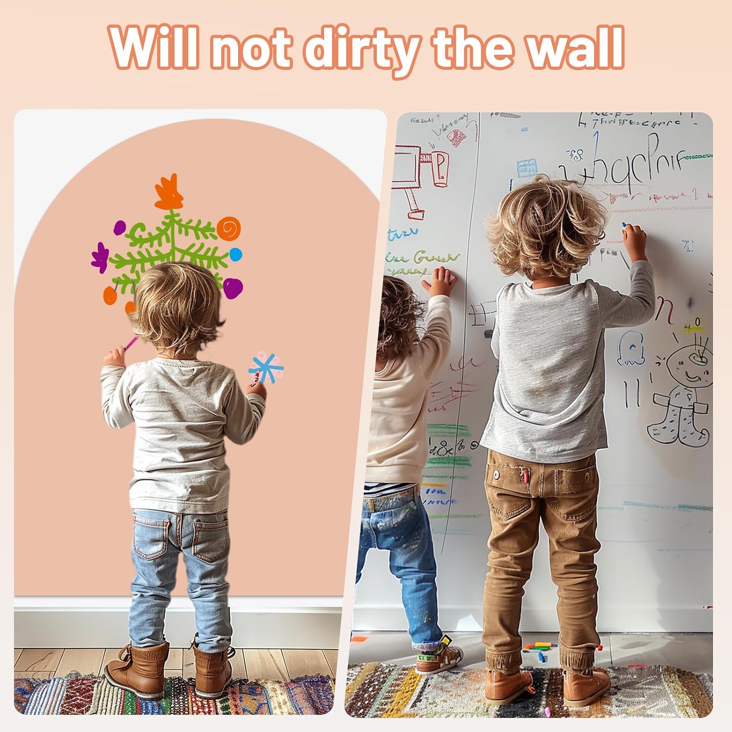 Magnetic Arch Wall Decal / 32"W x 40"H / Light Pink / 40 x 32