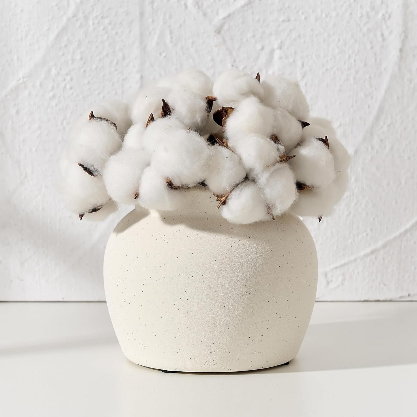Ceramic Flower Vase / 18967-white / 4.8 Inch
