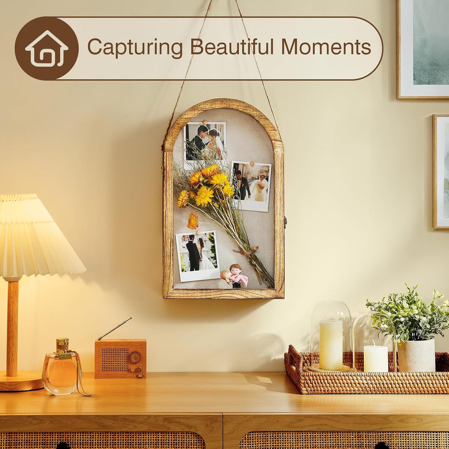 DGWJSU Shadow Box Frame 10x16 Large Shadow Boxes Display Cases with Linen Back and Removable Shelves, Picture Frame
