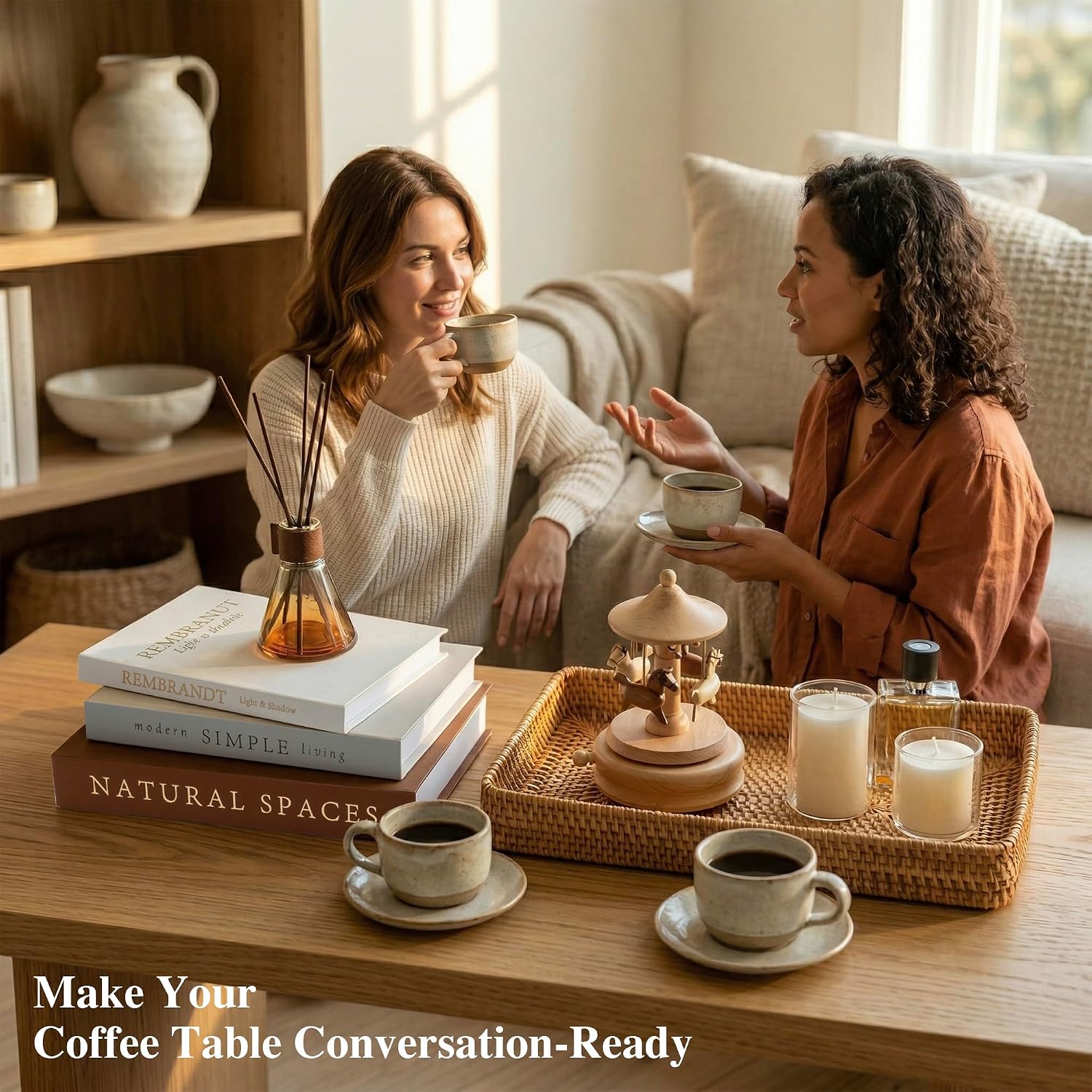 Faux Book Set for Living / Beige-brown