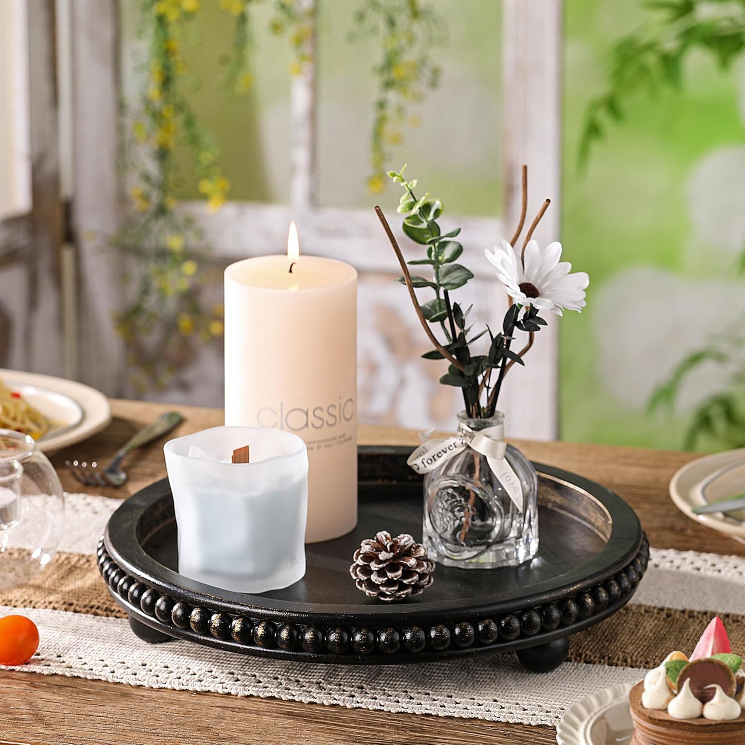 Wooden Decorative Tray / Black