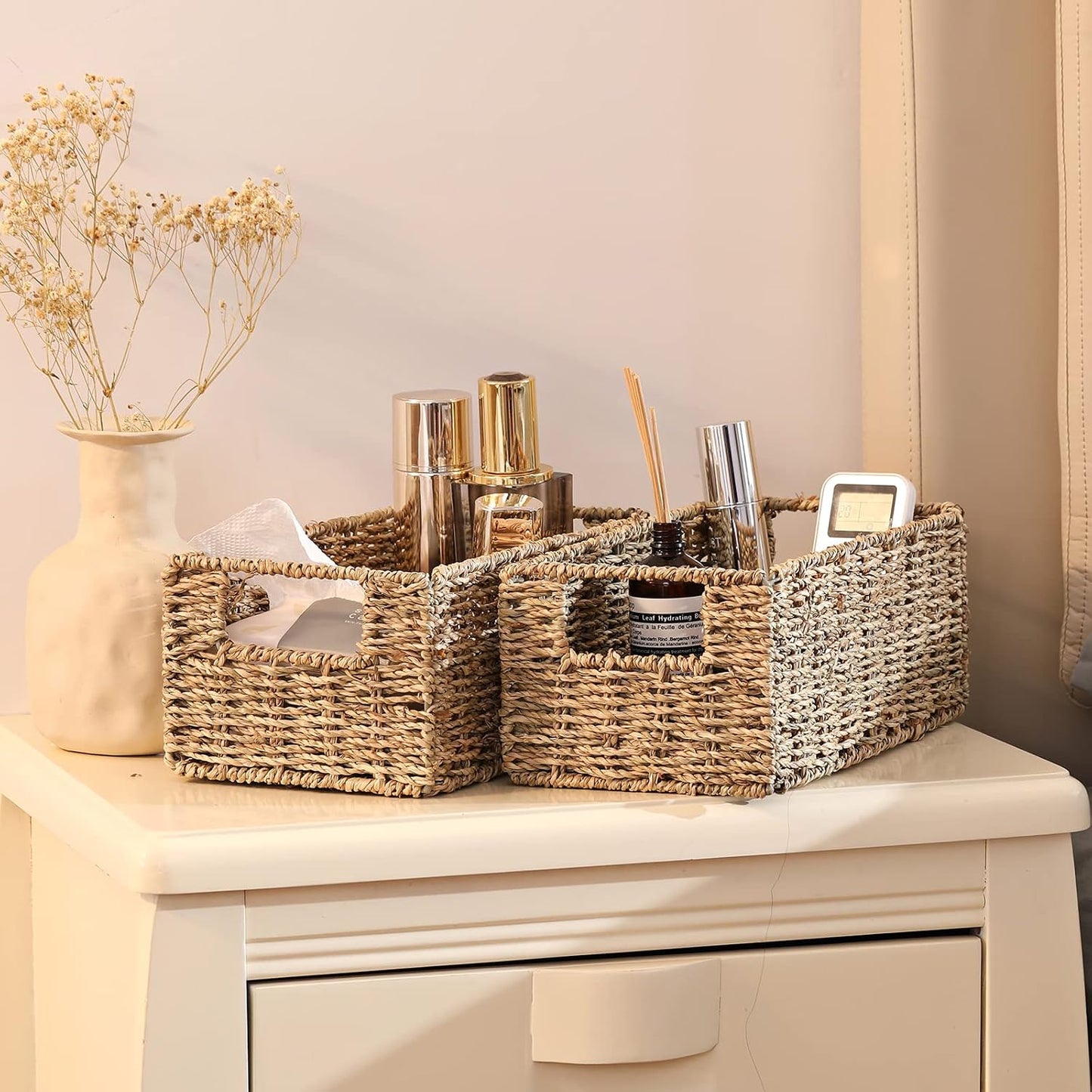 Wicker Storage Basket / Natural / Set of 2