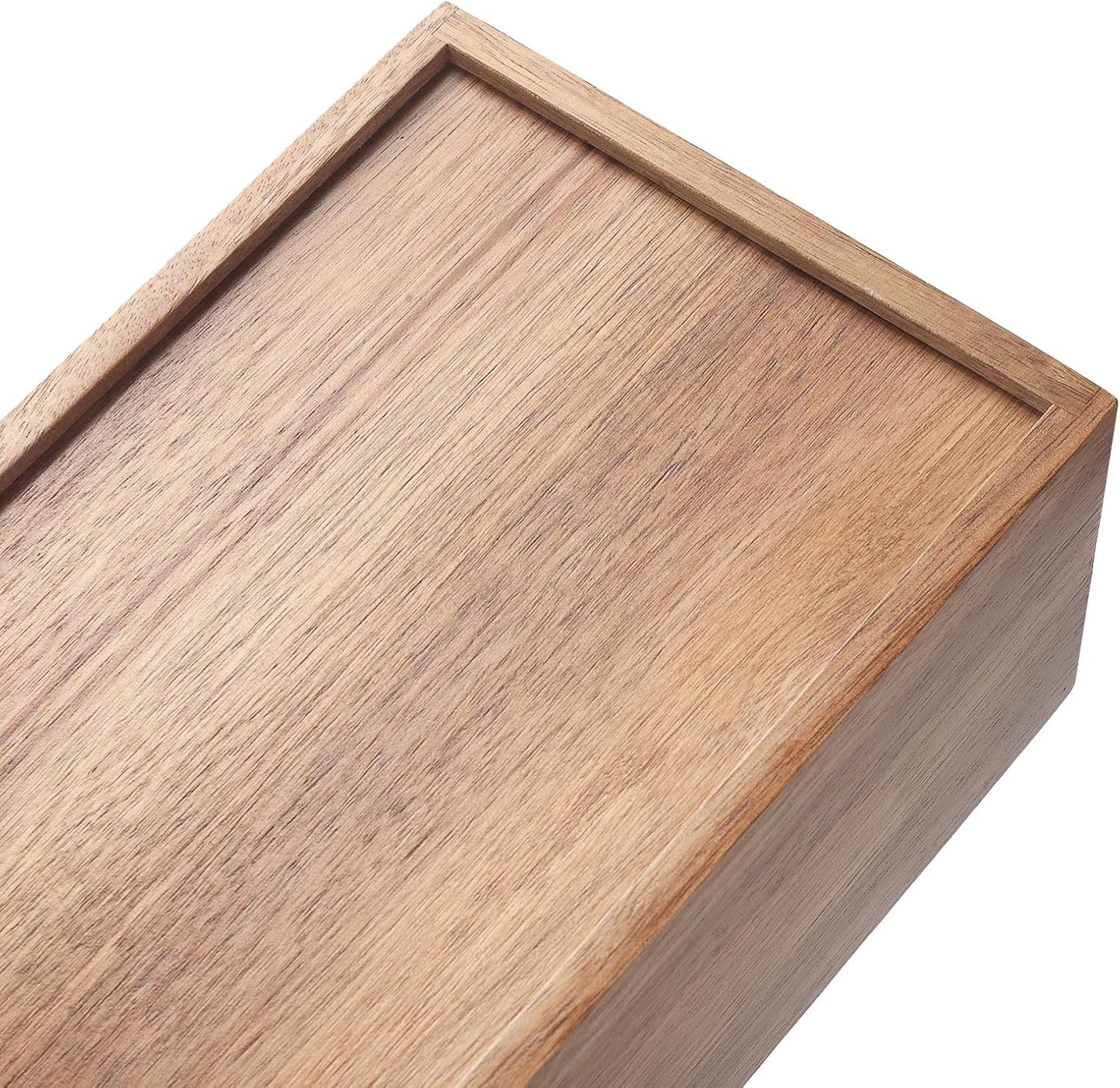 Acacia Wood Bathroom Storage Basket for Organizing / 15 x 6 x 4