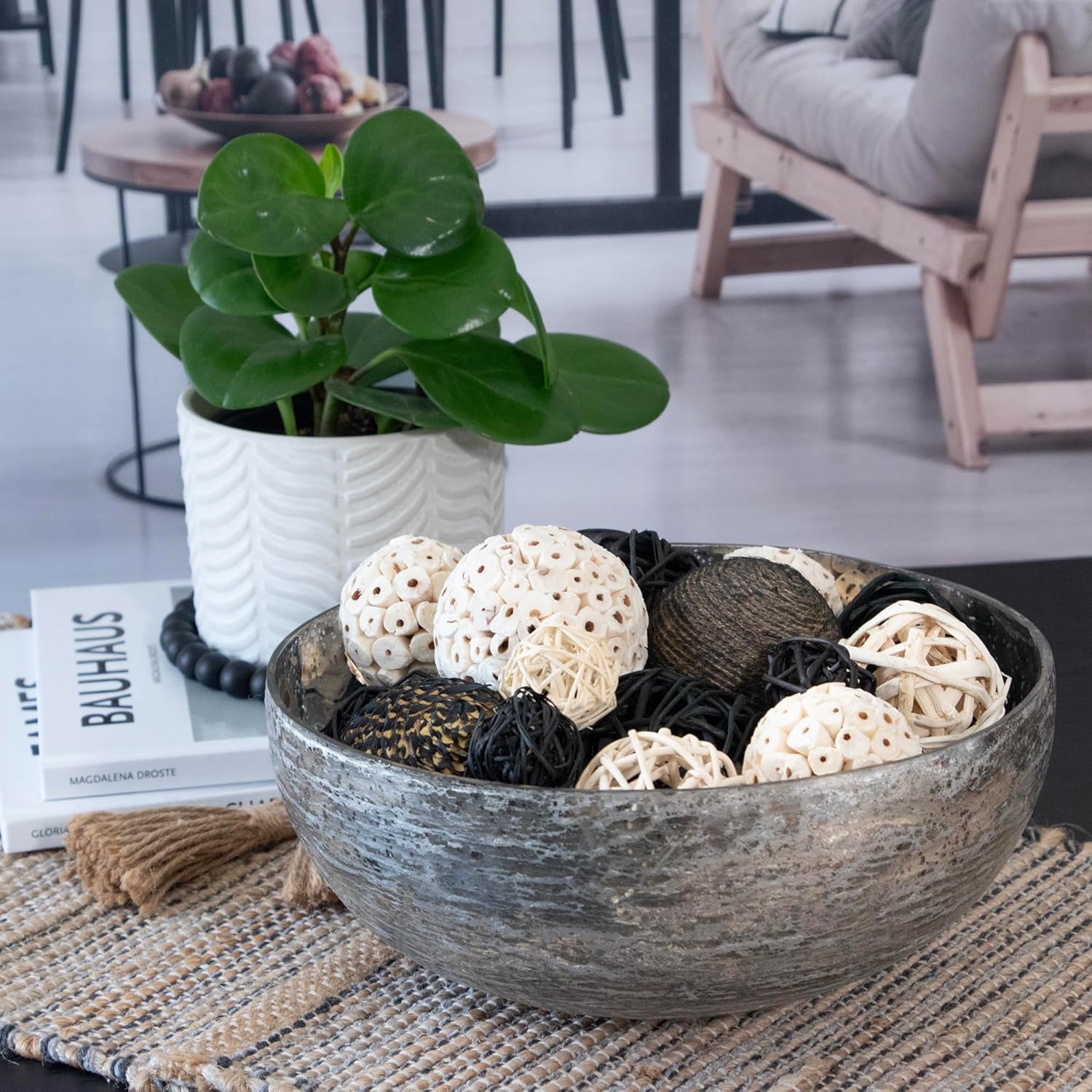 Decorative Balls Bag Bowl Filler Home Decor / Silver