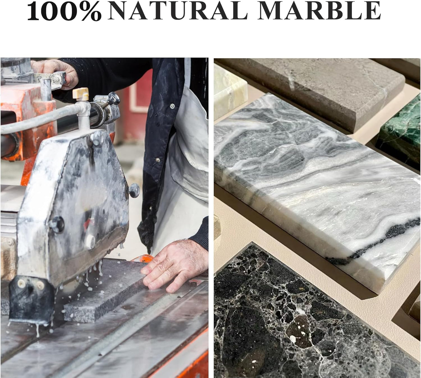 Marble Tray / Stone Trays for Dresser / 12 x 8 x 1.2 / Ancient Wood Grain / Natural