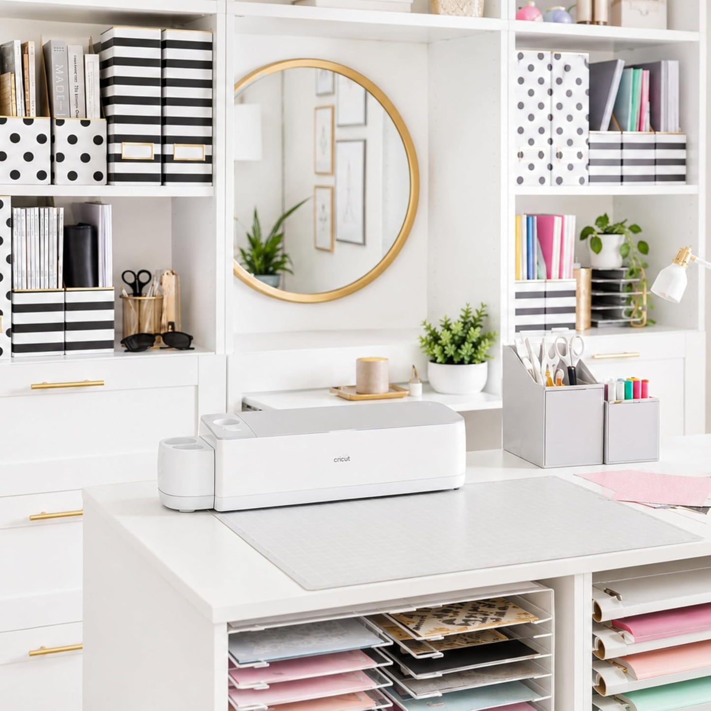 BLU MONACO | Cardboard Magazine File Holder Set of 4 | Vertical Magazine File Holder for Desk and Shelves | Standing