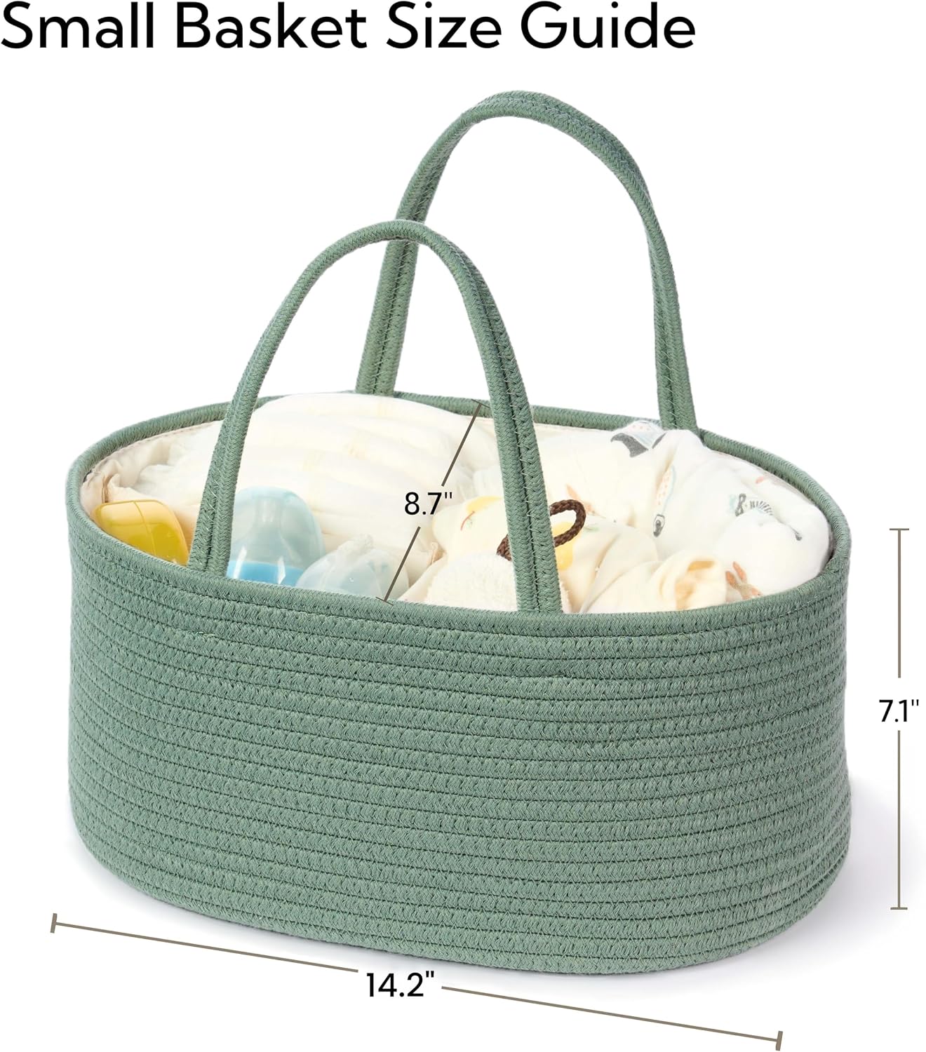 Baby Storage Basket / Sage Green / Small