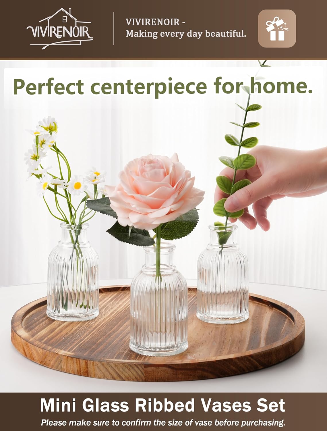 Glass Bud Vases / Clear / Set of 24