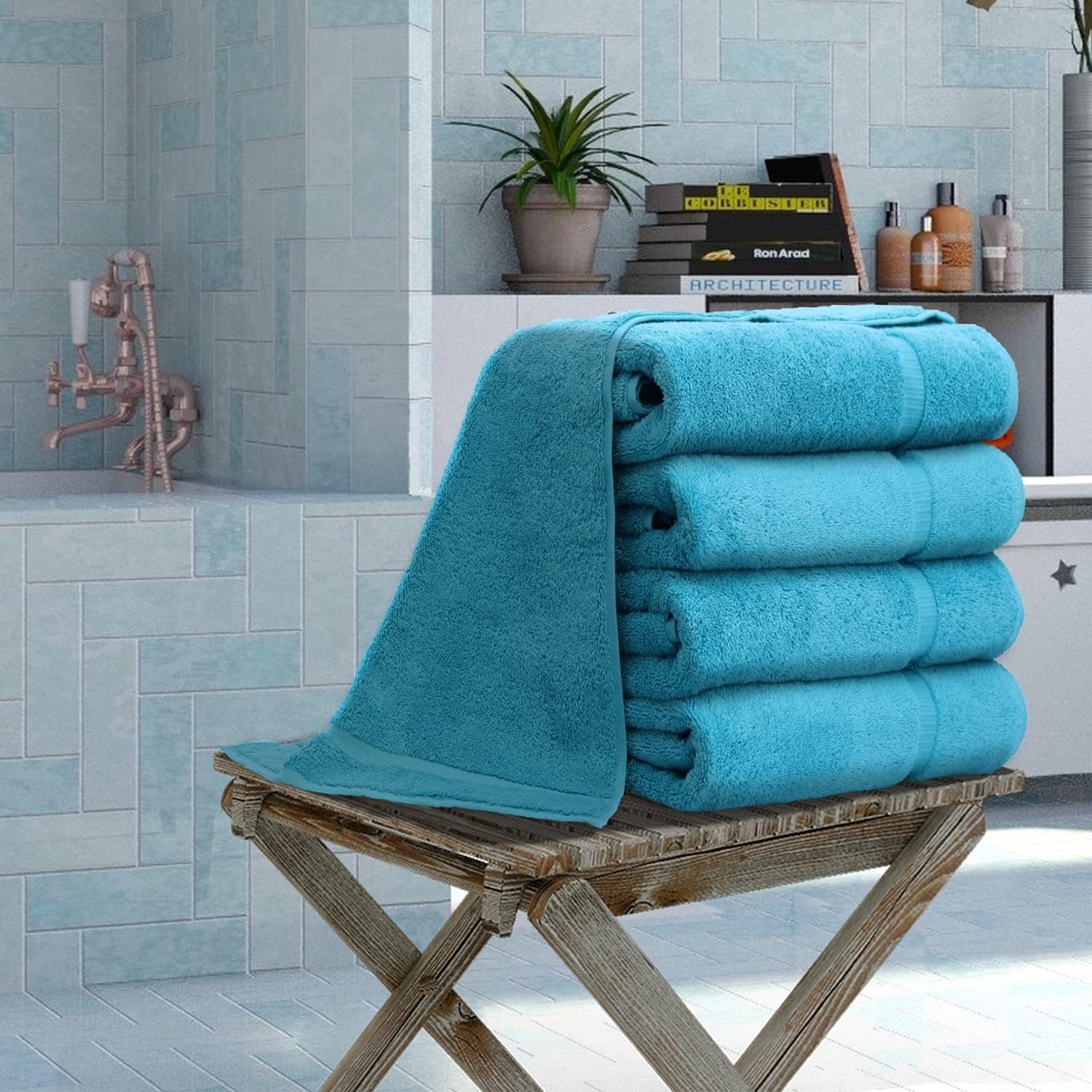 Luxury Hotel & Spa Collection Highly Absorbent, Quick Dry 100% Turkish Cotton 700 GSM, Eco Friendly Towel, for Bathroom