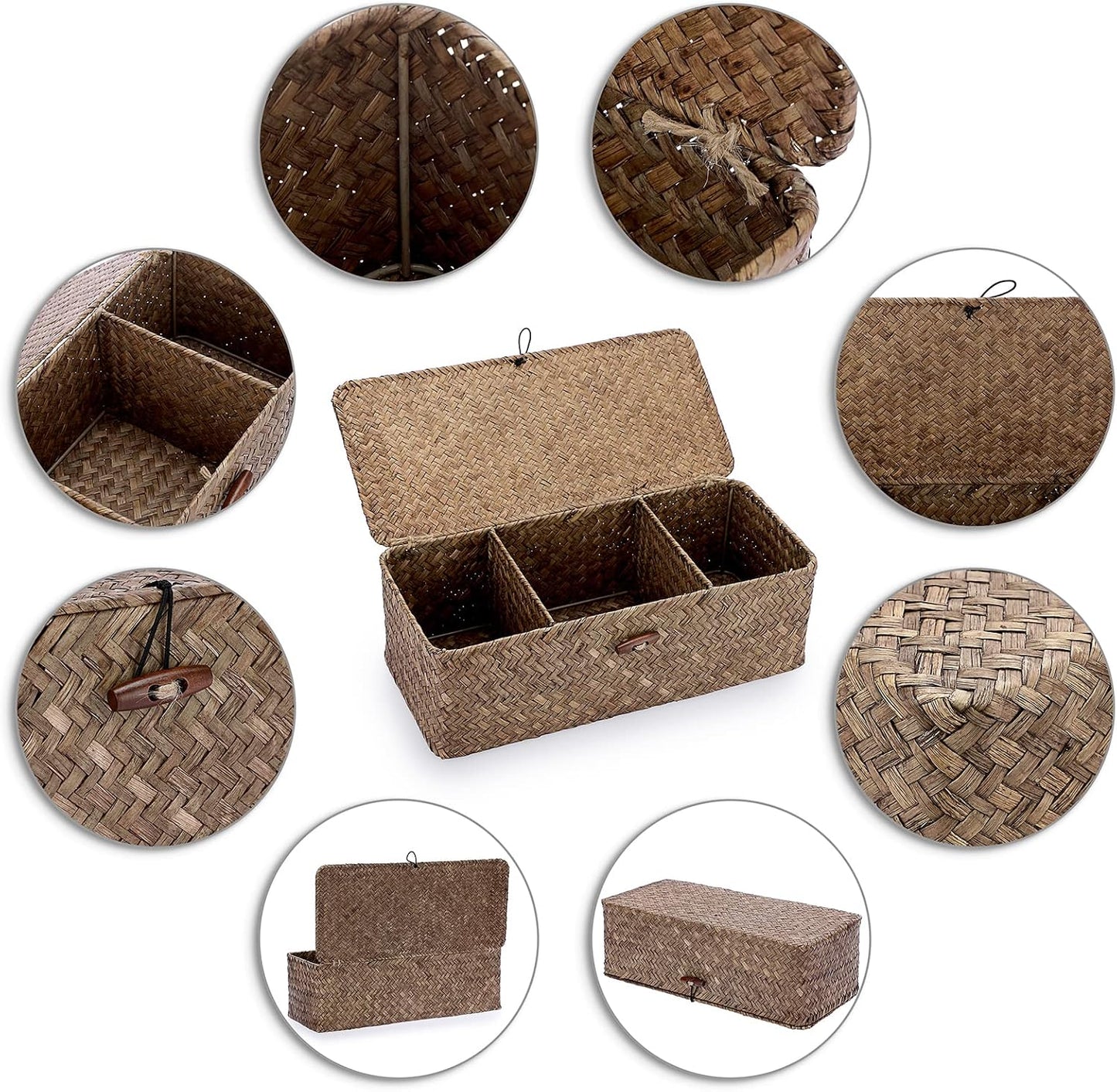 Seagrass Storage Basket / Coffee / Medium