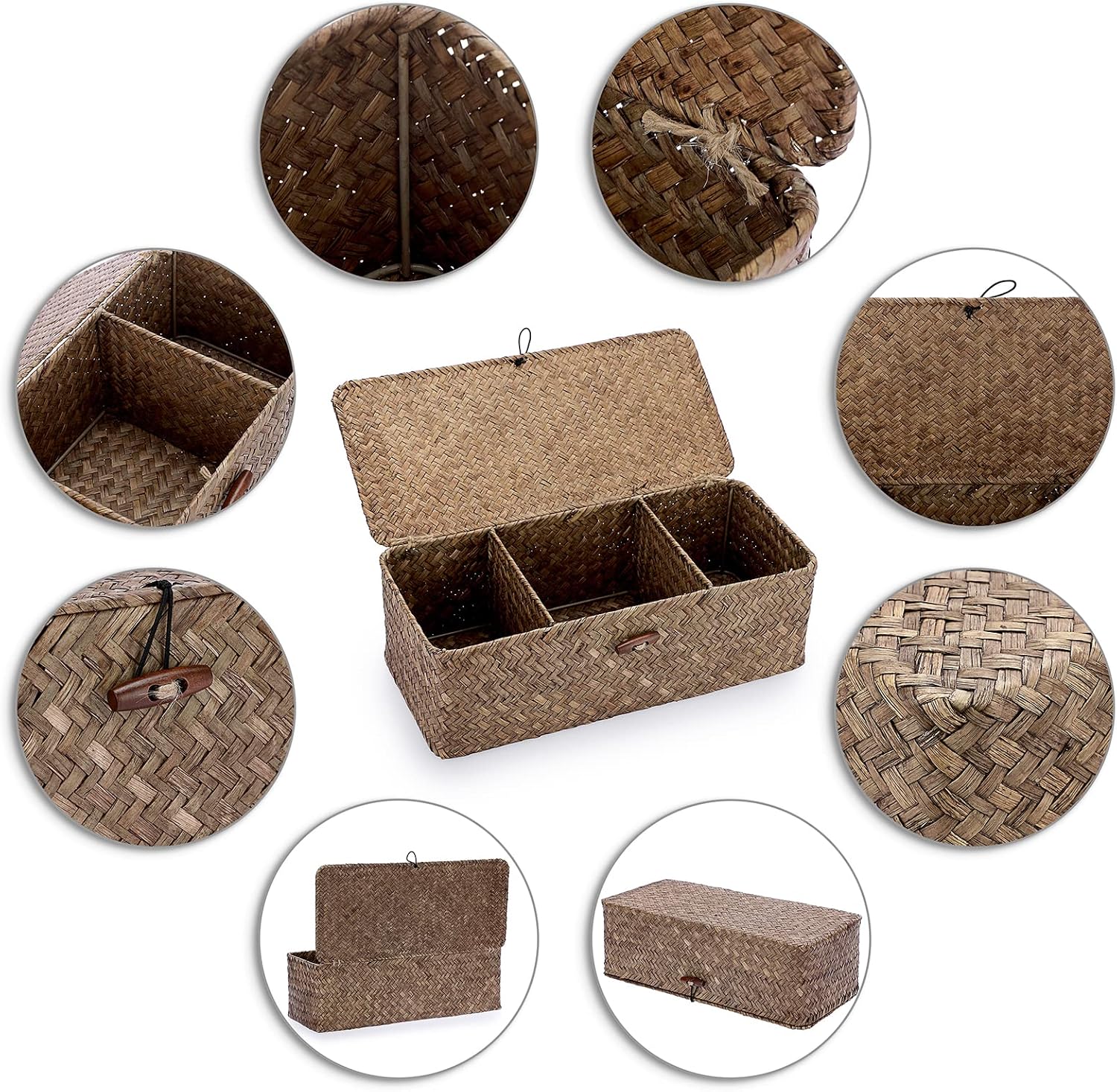 Seagrass Storage Basket / Coffee / Medium