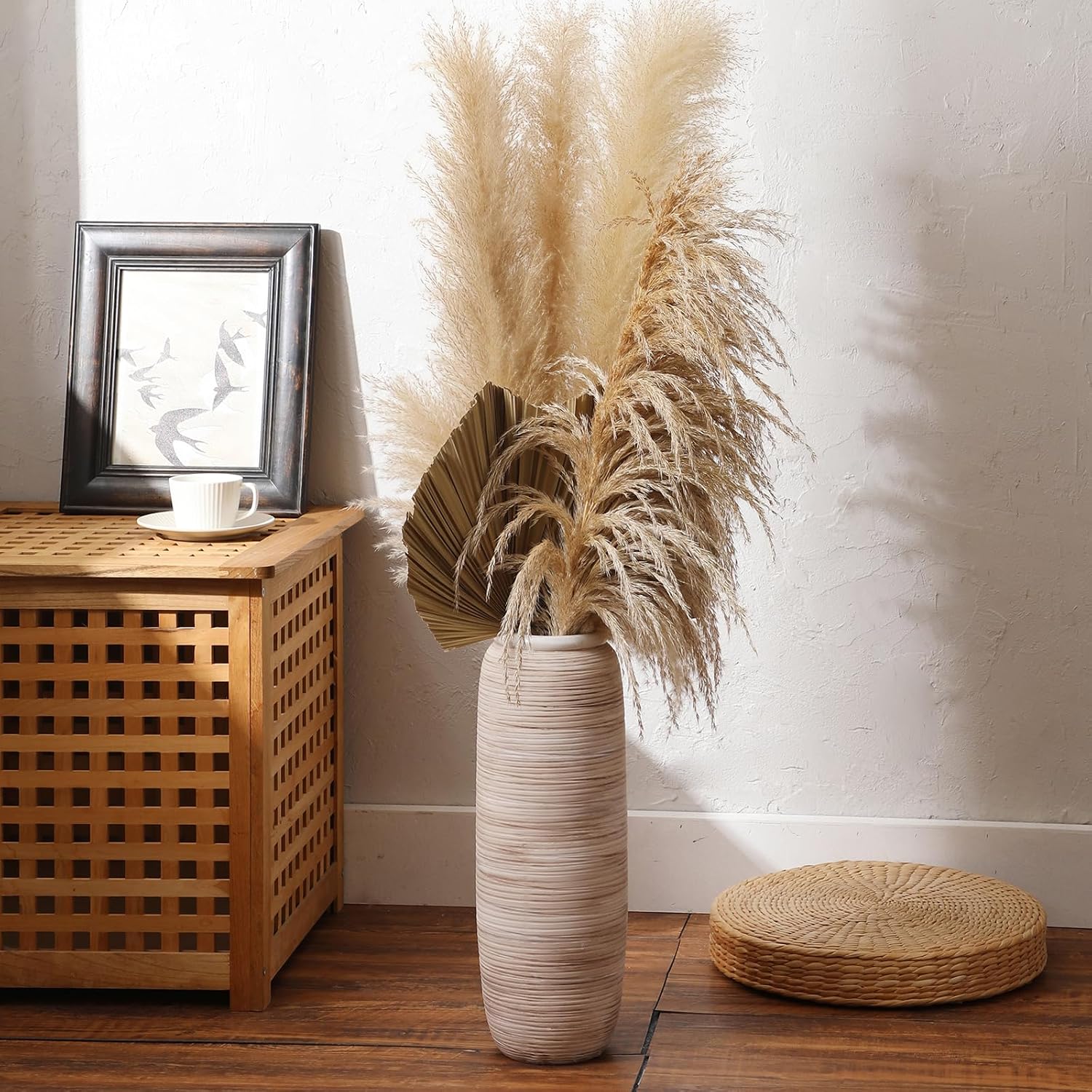 Big Ceramic Rustic Vases / Bottle-white-18