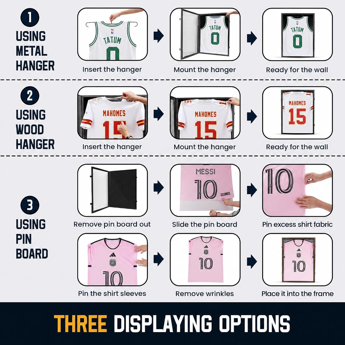 Jersey Frame Display Case ,Jersey Shadow Box with 98% UV Protective Acrylic Door for Football,Basketball,Baseball