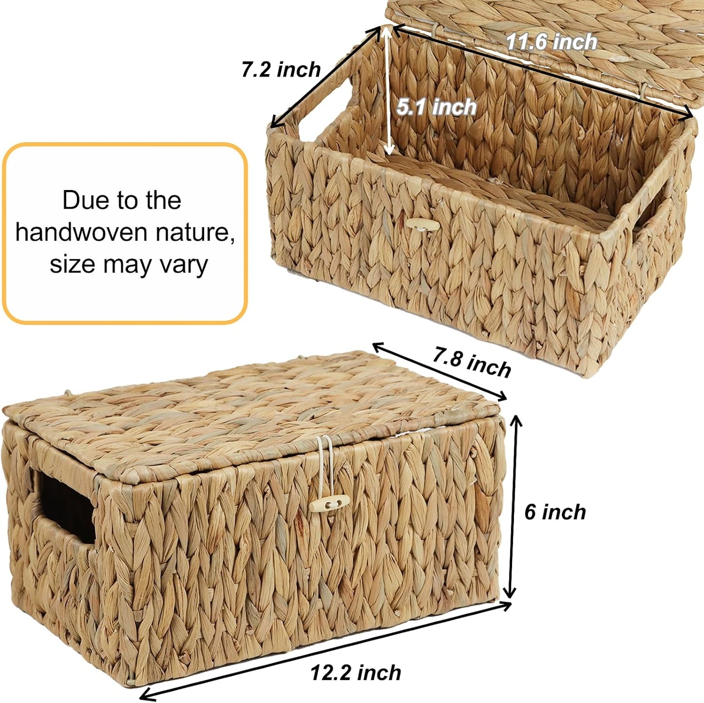 Rectangular Wicker Basket / Medium