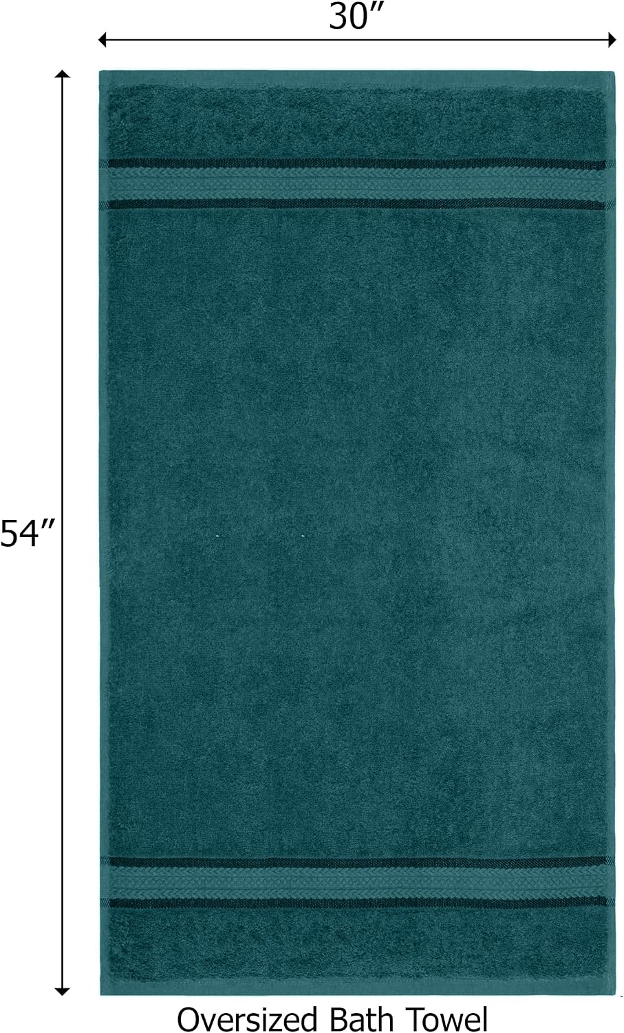 COTTON CRAFT Ultra Soft Bath Towels - 4 Pack 100% Cotton Large 30x54 inches | Oversized 580 GSM Absorbent Teal Bath