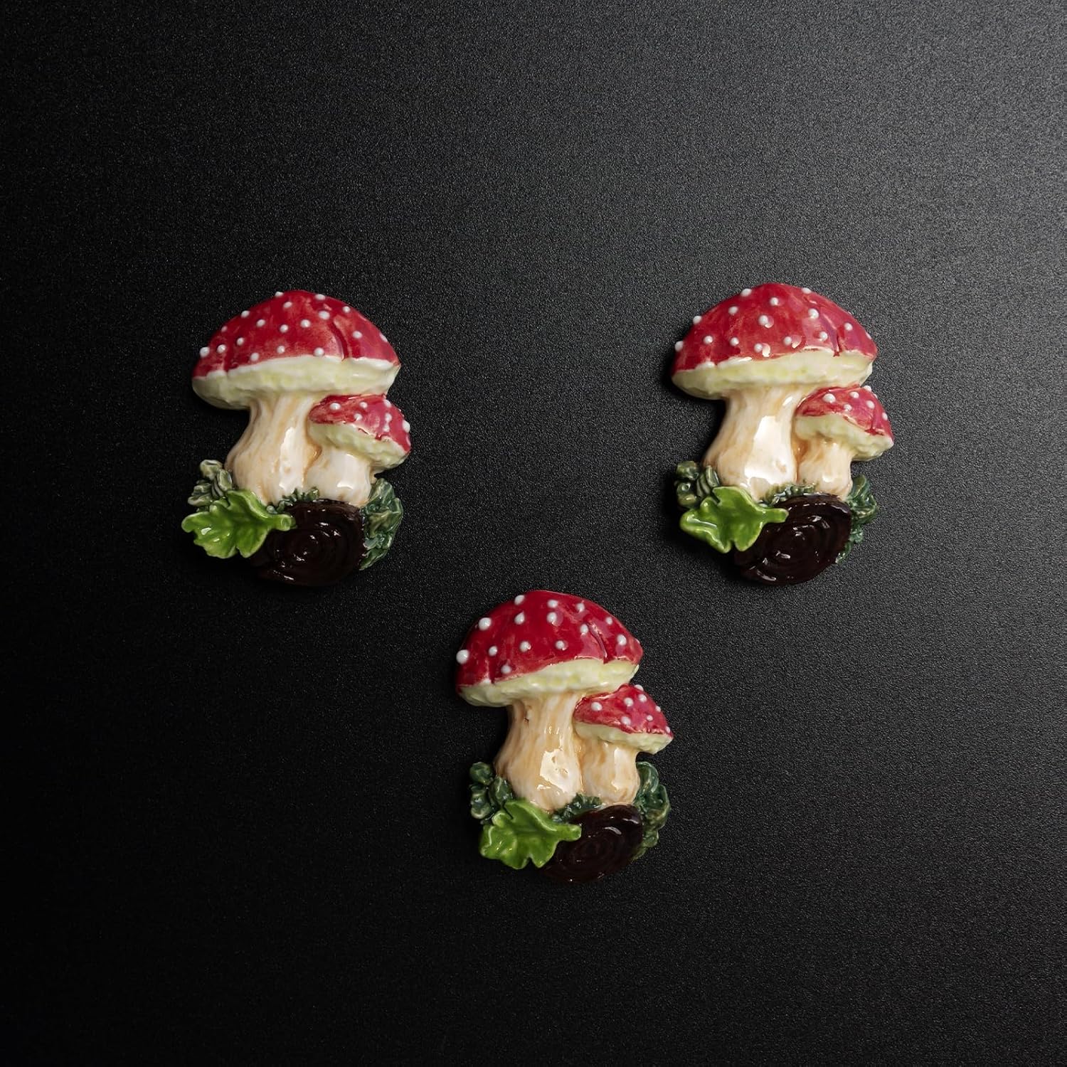Handmade 3D Ceramic Decor / Mushroom / Red