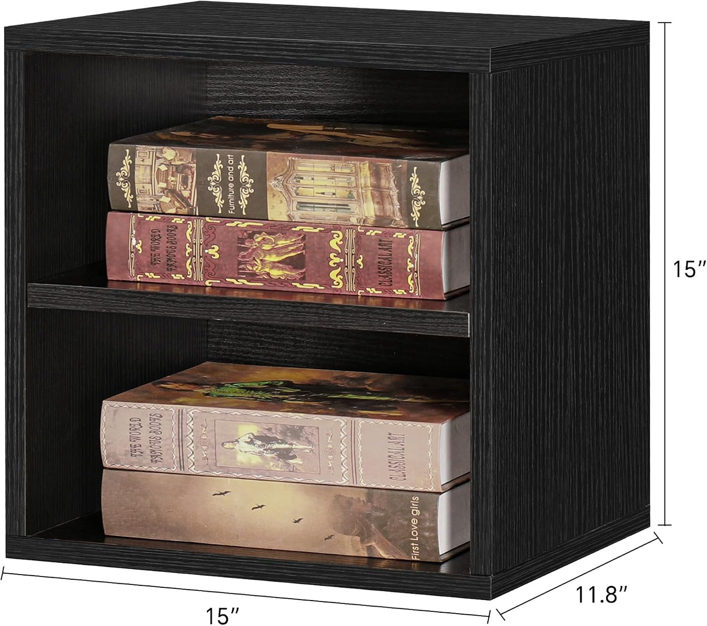 DIY Cube Storage Organizer Stackable Cubes / Black / 1 Layer Cube