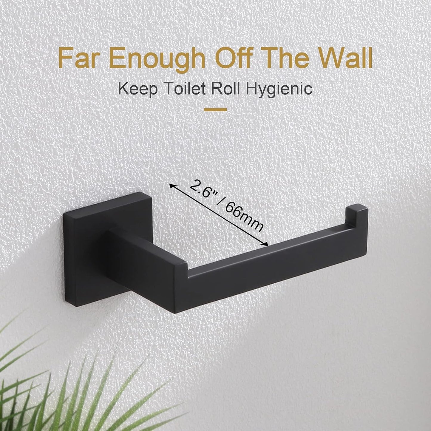 KOKOSIRI Black Toilet Paper Holders Bathroom Toilet Paper Roll Holder SUS304 Stainless Steel Contemporary Wall Mounted