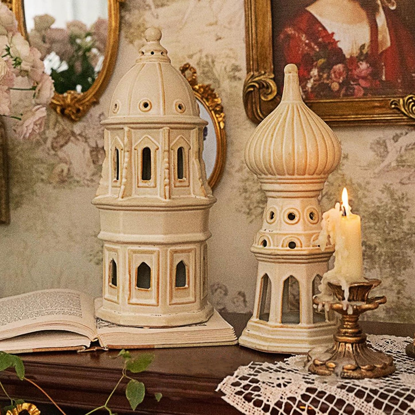 Ceramic Home Decoration Tall European Dome Tower / European Dome Towe / 12.6 Inch