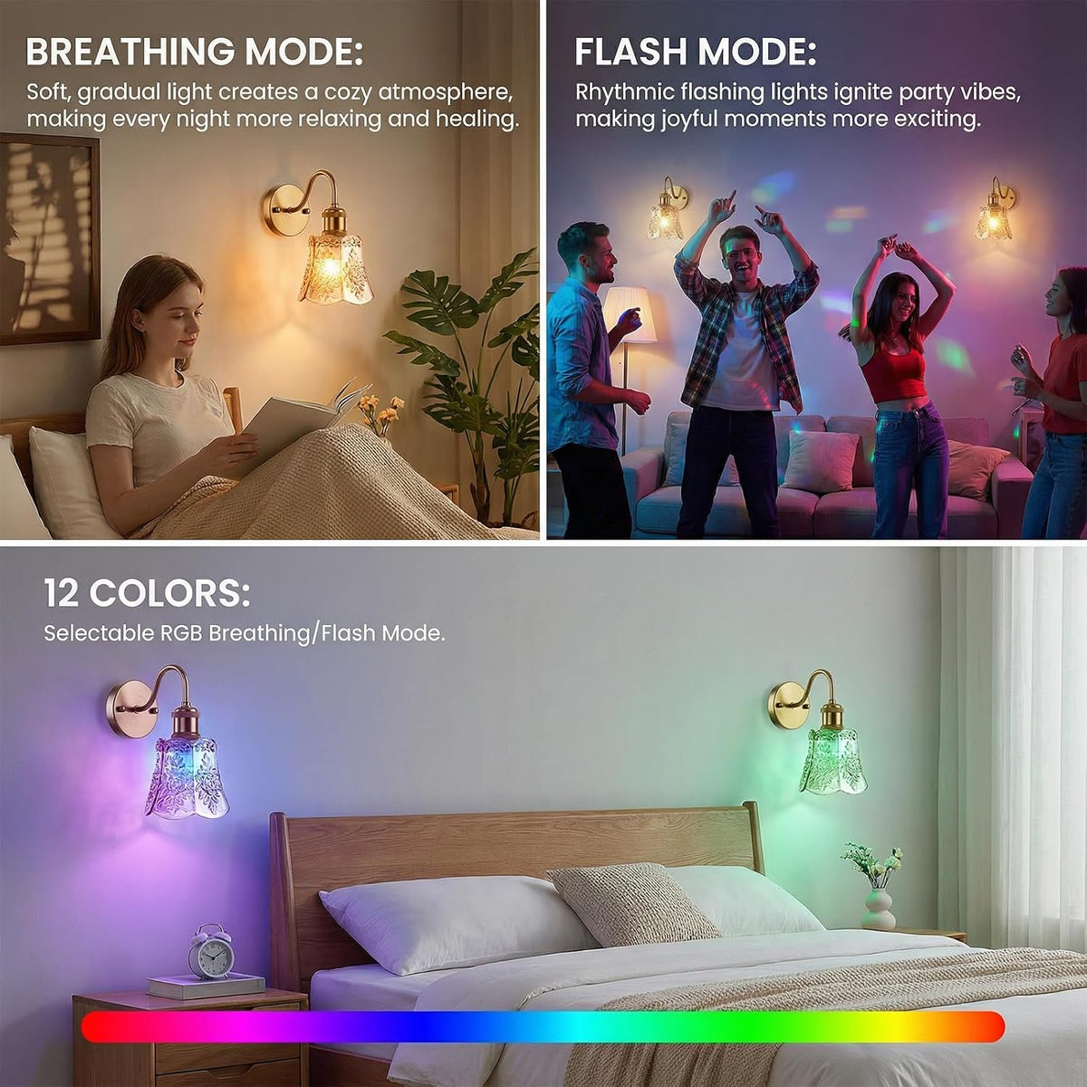 YUNICE Rechargeable Wall Sconces Set of 1 Battery Operated Wall Sconce with Remote Control Dimmable Cordless Wall Lamp