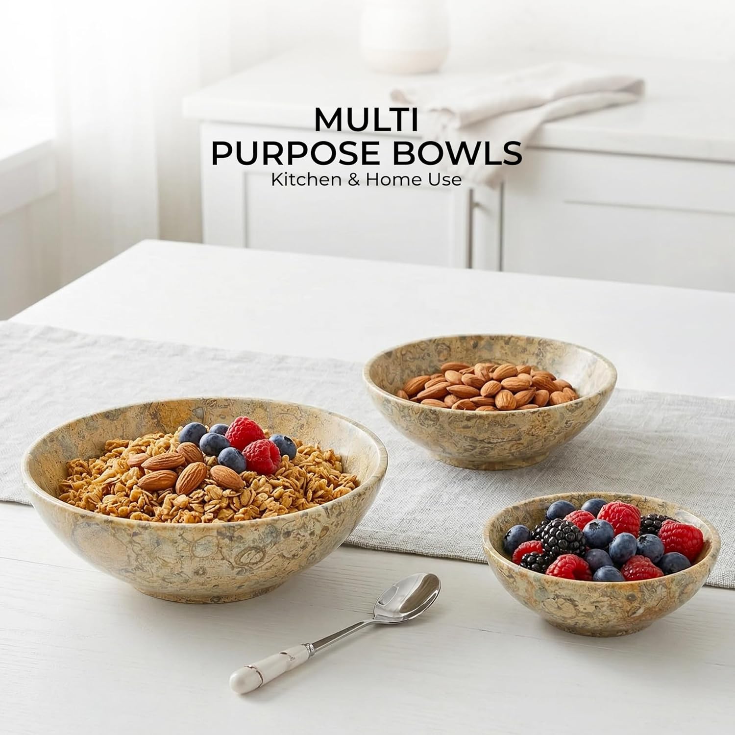 Ring Holder & Food Bowl for Snacks / Coral - 4", 5" & 6" Inch / 6 Inch / Set of 3