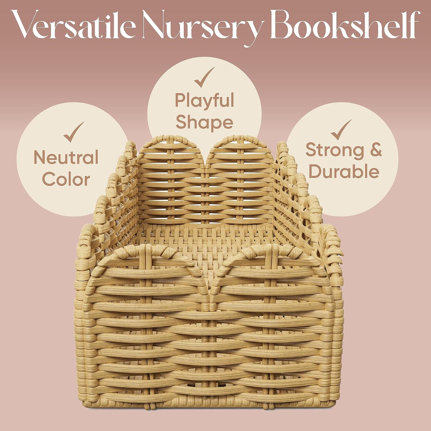 Rattan Nursery Book Shelf