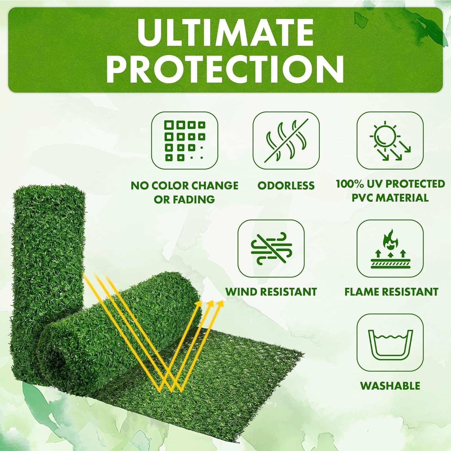 Can Fence Grass Chain Link Fence- Galvanized Wire UV Protected- Privacy Fence / 3.94' x 10