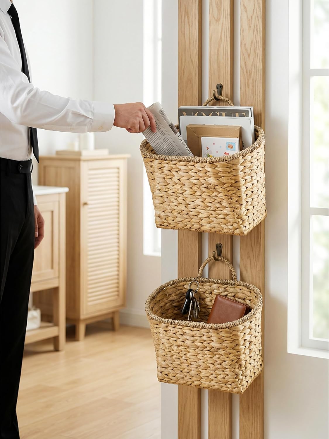 Wicker Wall Baskets / Set of 2