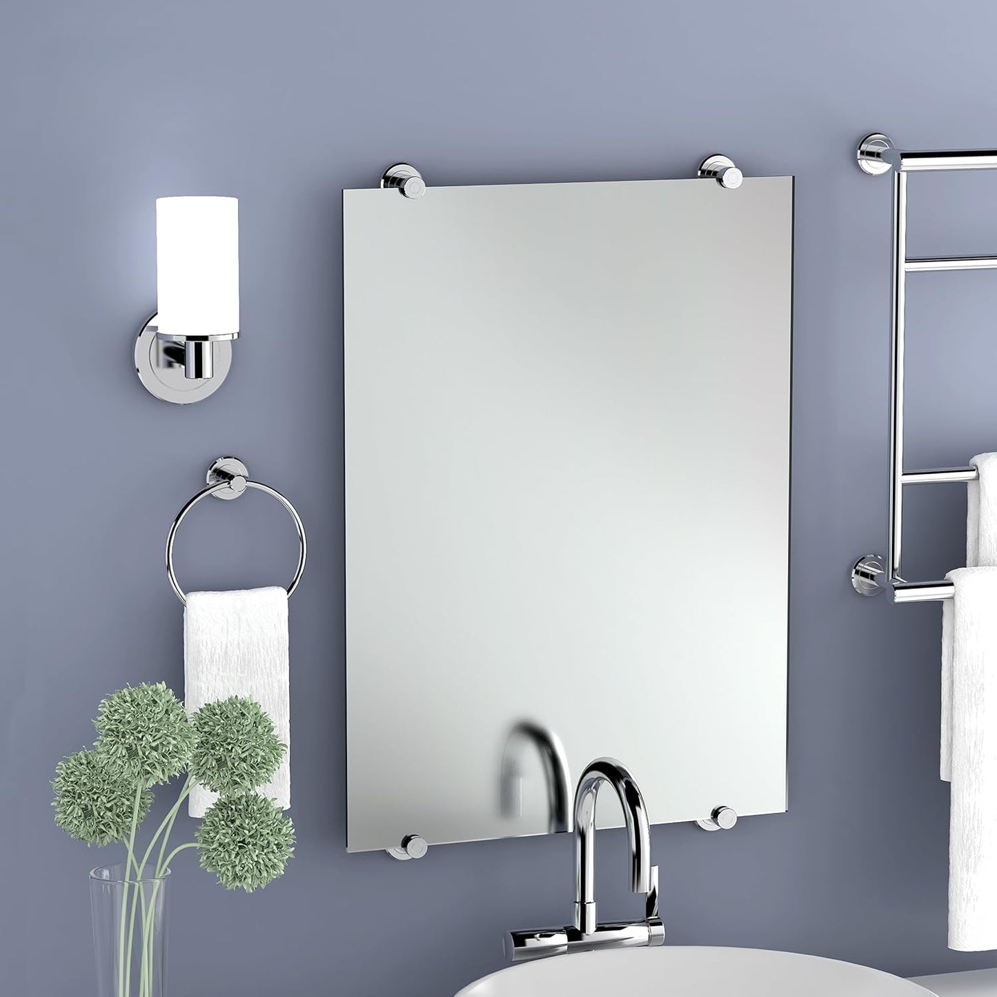 Gatco 1431C Modern Rectangle Base Freestanding Toilet Paper Holder, 21.25" Chrome with Weighted Base