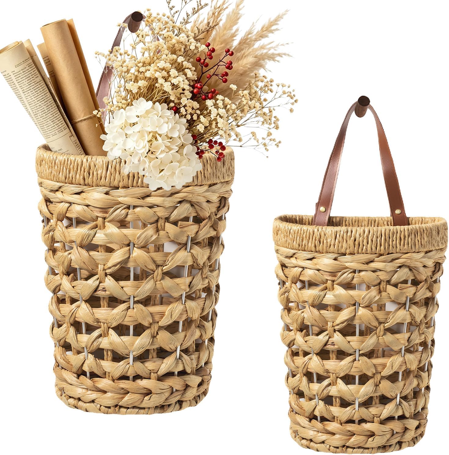 Wicker Wall Baskets / Set of 2