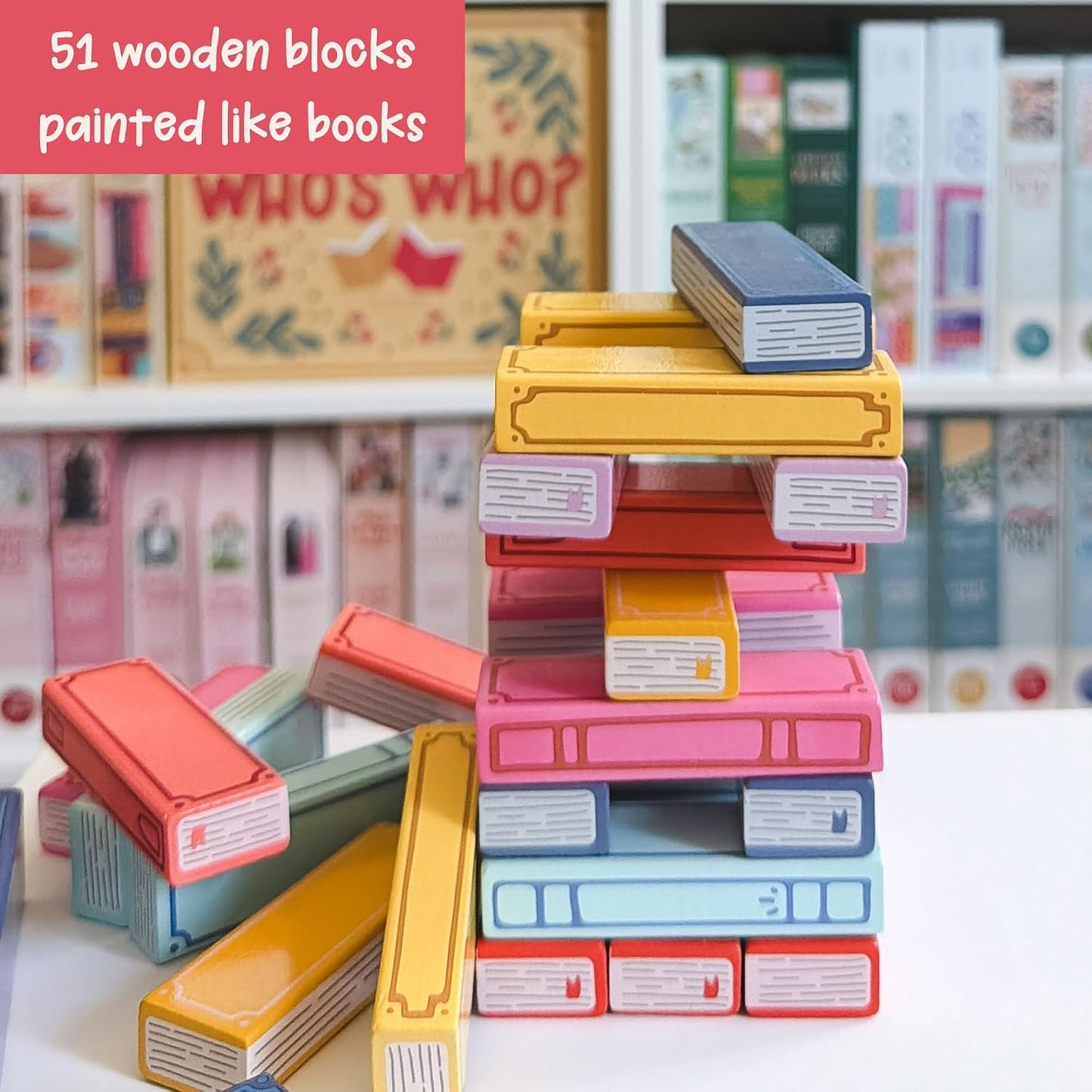 Tumbling Book Stack Game / Set of 51