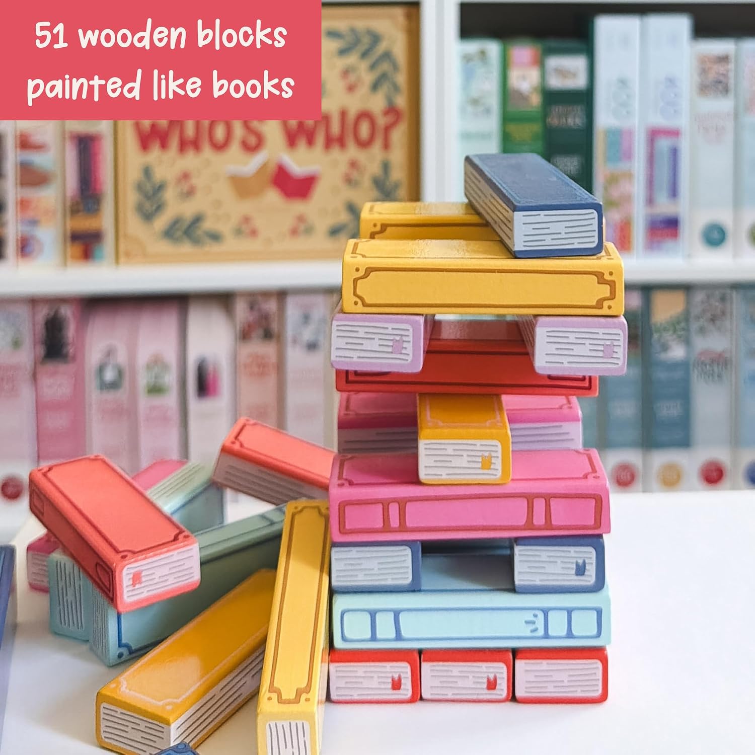 Tumbling Book Stack Game / Set of 51