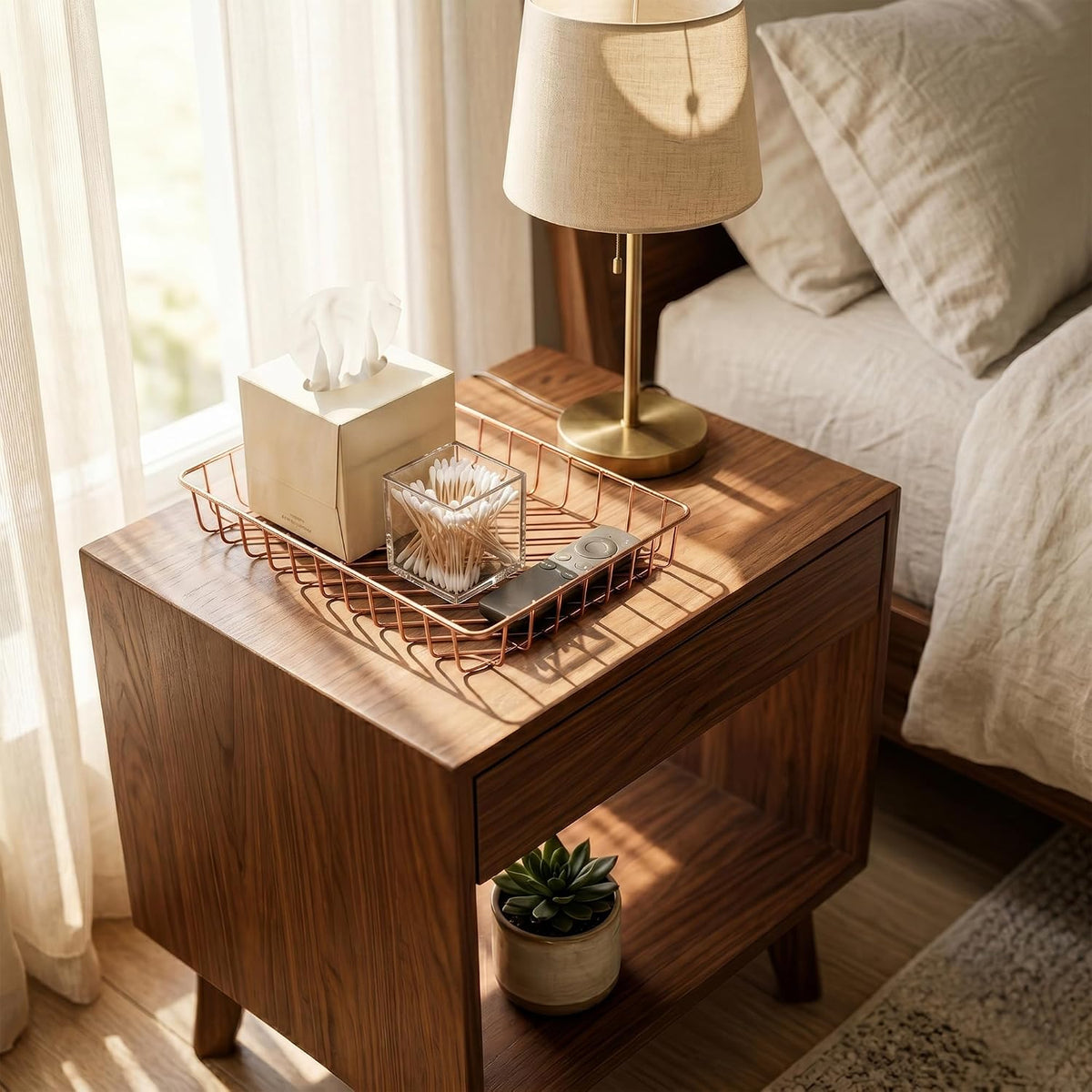 Elegant Wire Desk Tray Organizer - Multipurpose A4 Letter Size File Tray, Premium Metal Mesh Document & Magazine