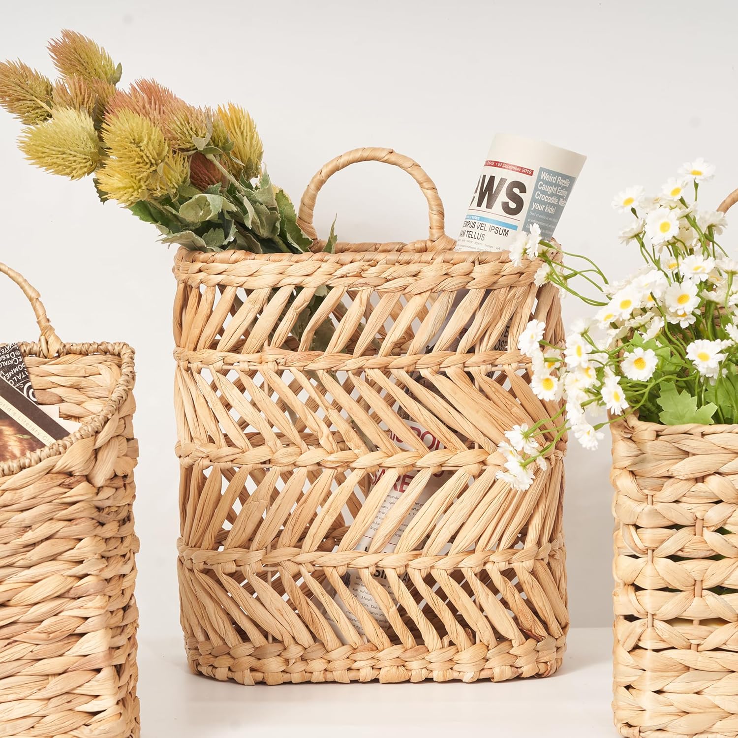 Large Farmhouse Outdoor Planter / Natural 12"h / Set of 12
