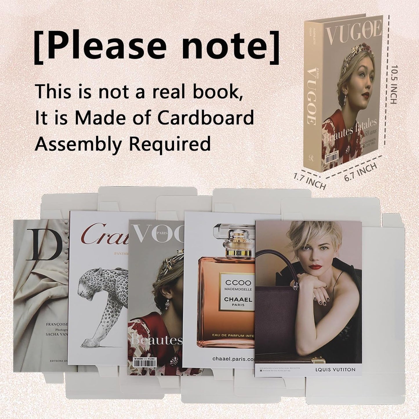 Decorative Books / Beauty Fake Books for Decoration / Set of 5