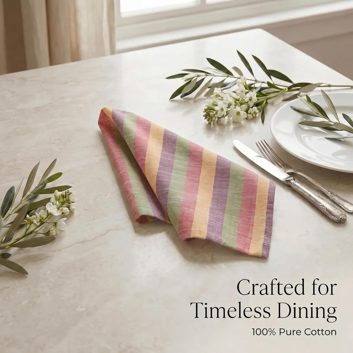 Urban Villa Cloth Napkins Cotton 20x20 (Set of 12) Harvestst Ripes