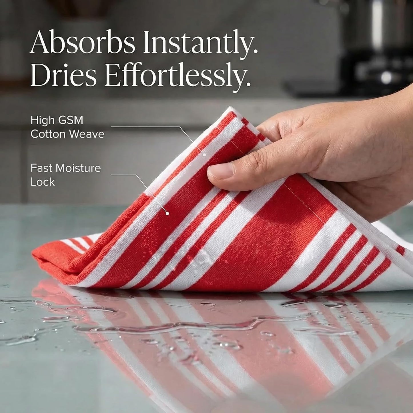 Urban Villa Kitchen Towels Cotton Dish Towels 20”x30” (Set of 6) Chillired