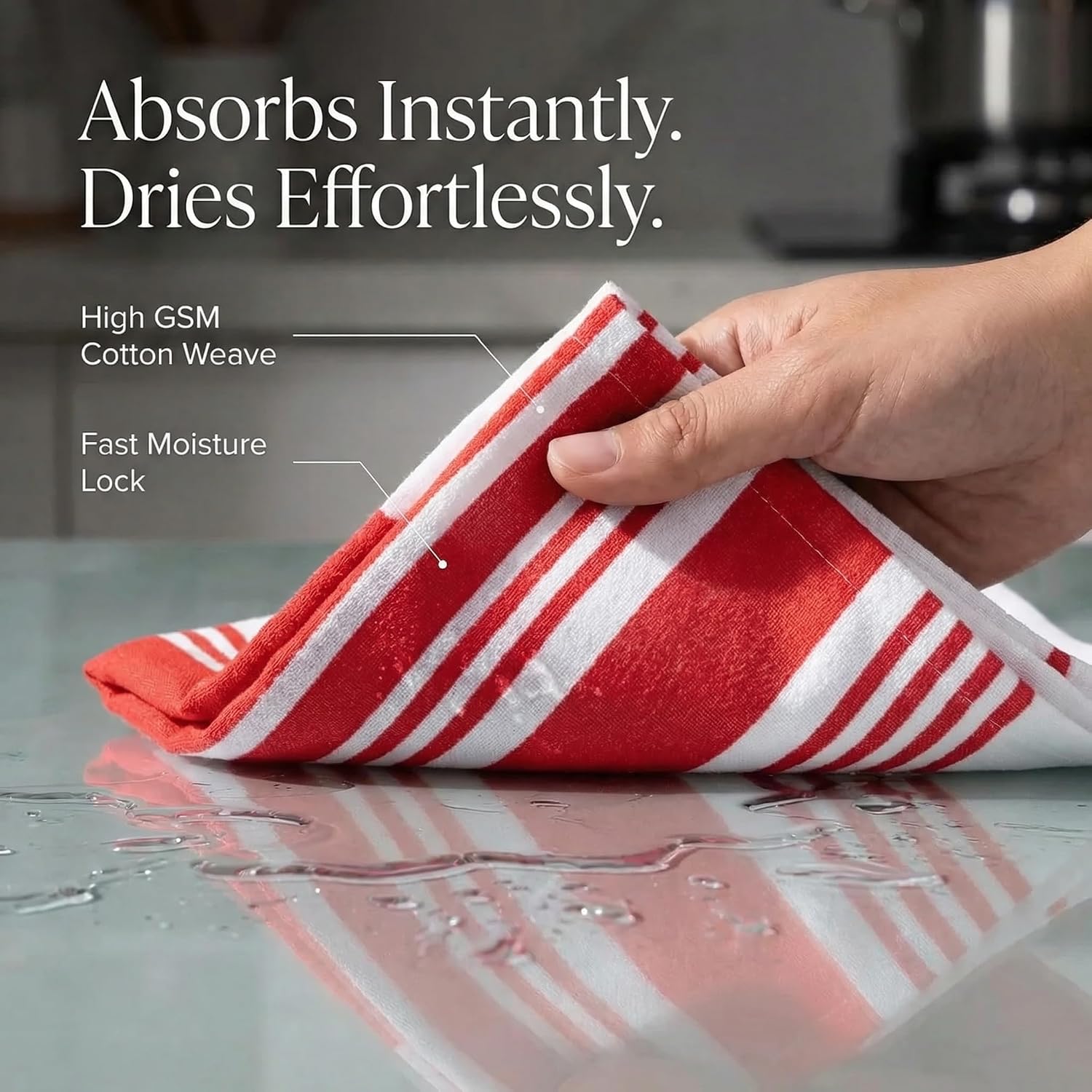 Urban Villa Kitchen Towels Cotton Dish Towels 20”x30” (Set of 6) Chillired
