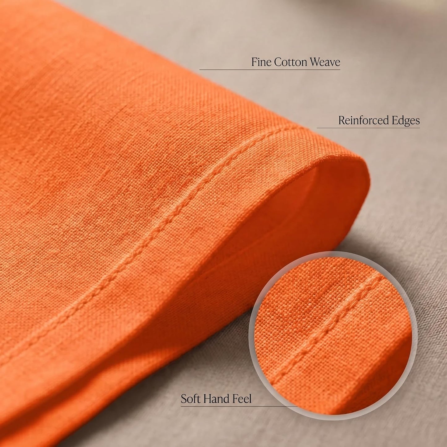 Urban Villa Cloth Napkins Cotton 20x20 (Set of 12) Orange