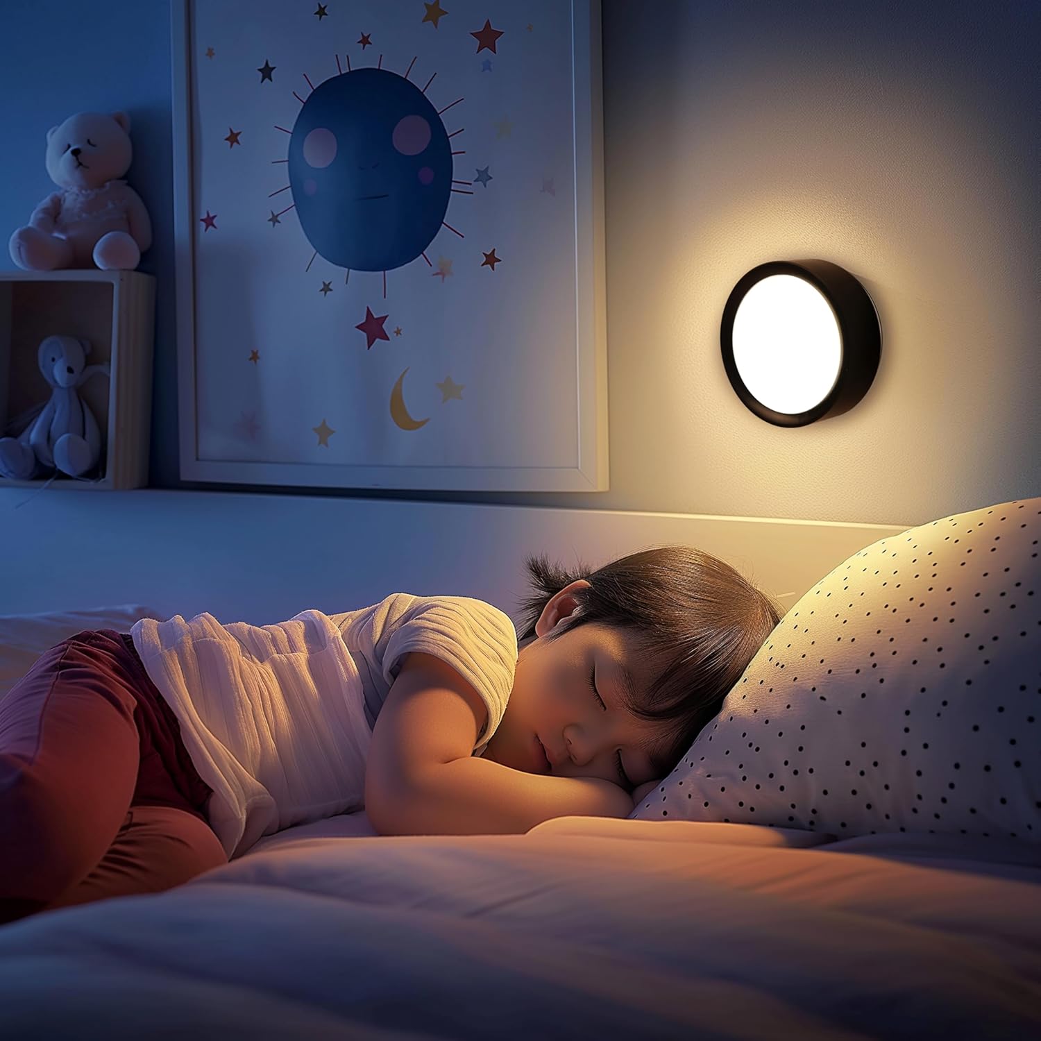 DAMI Under Cabinet Lighting with Remote Control, Rechargeable Battery Operated Wireless Shelf Lights, Locker Lights